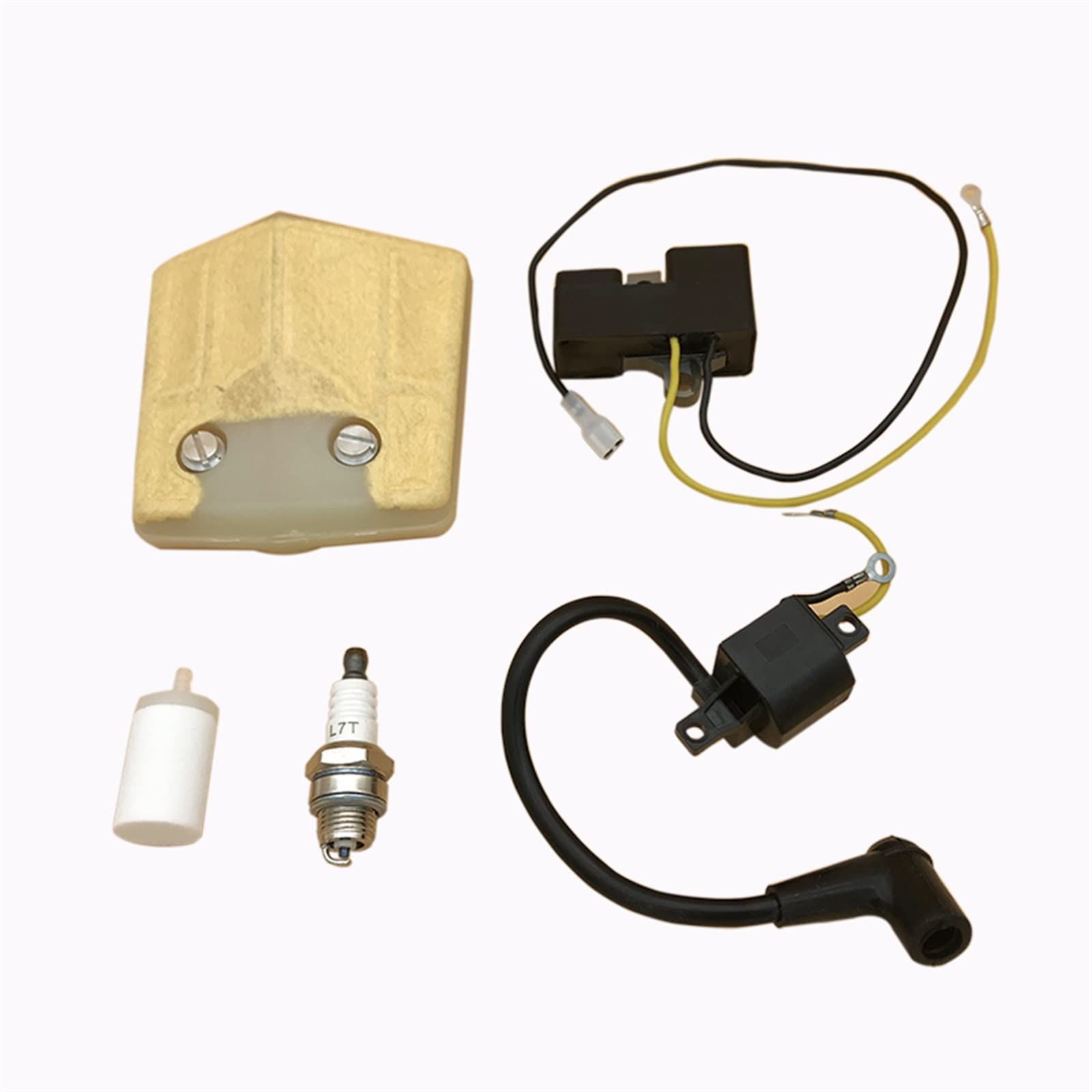 IWBR Filtro de Aire, Filtro de Combustible, Bobina de Encendido, Magneto, Kit Apto for Husqvarna 61 66 266, Piezas de Motosierra, Sierras de Cadena de Gas #501516201,501617201