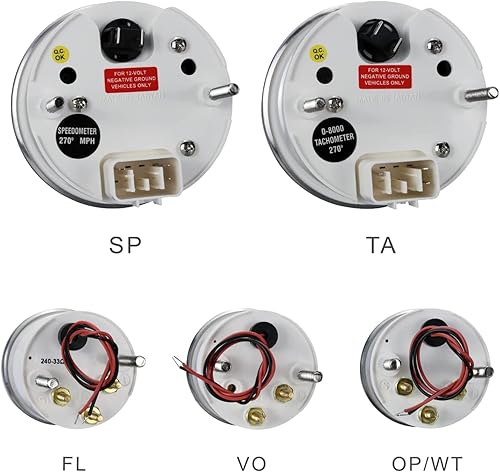 MOTOR METER RACING Clásico 6 Gauge Set con GPS Eléctrico Velocímetro Digital Odómetro Naranja Dial Negro Aguja LED Iluminación