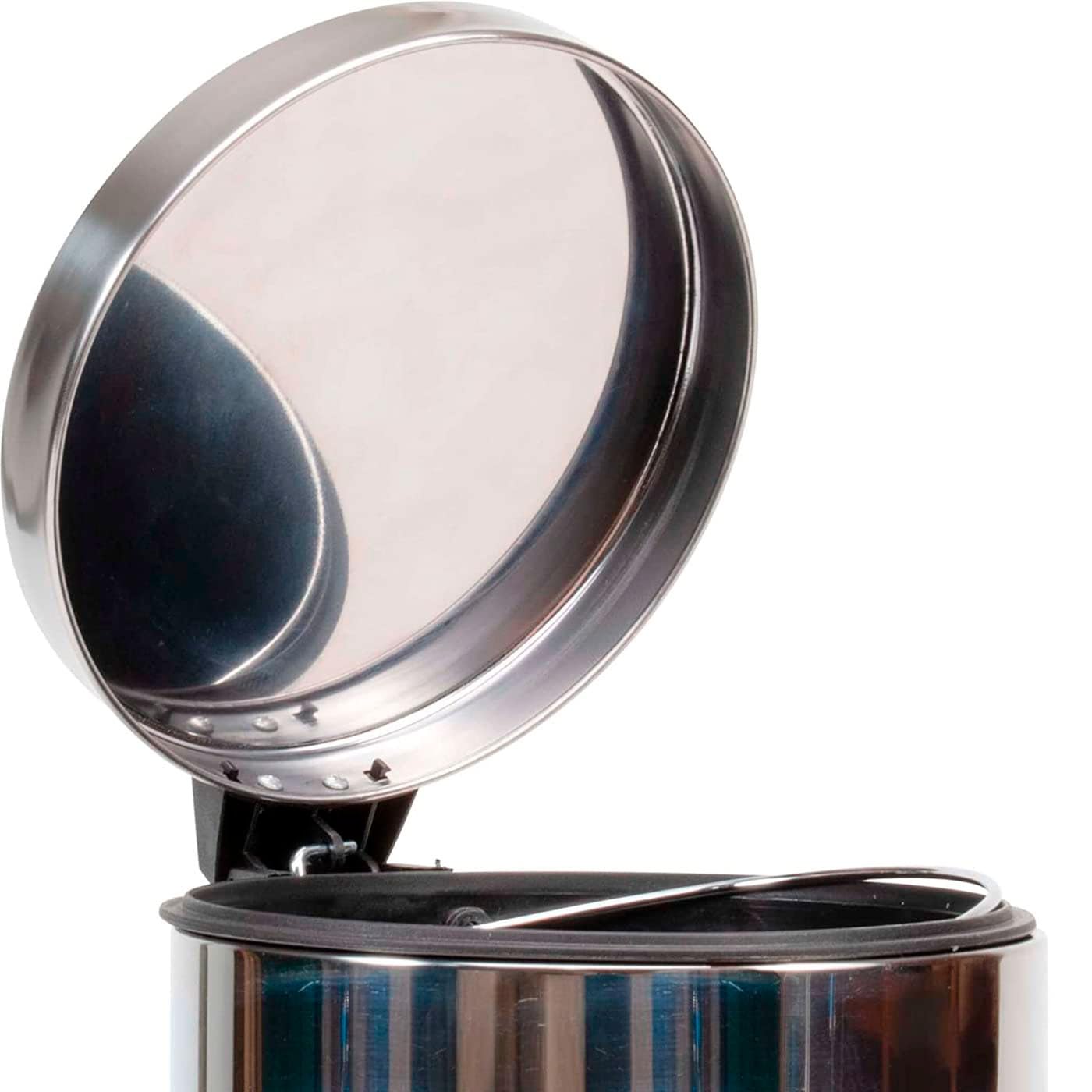 Acan Tradineur - Cubo de Basura con Pedal - Capacidad de 30 litros - Fabricado en Metal INOX - Incluye Cubo Interior - 65 x 29 x 29 cm