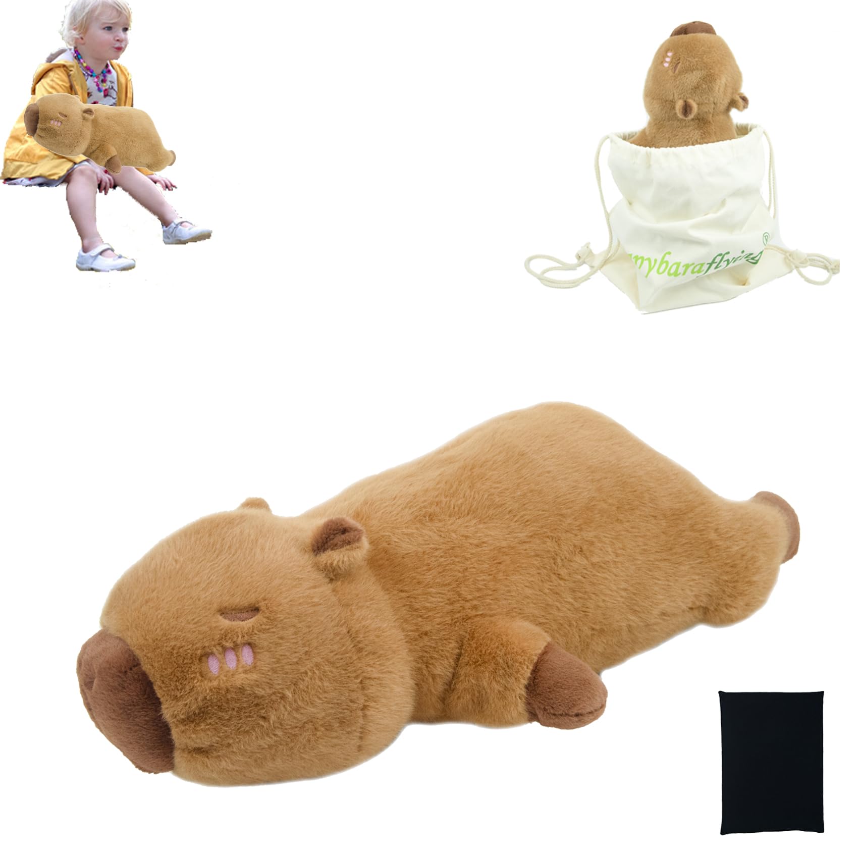 RLOMUTE Capybara Weighted Plush Toy, 21in 4.4lb Capybara Weighted Plush Toy for Hugging, Plush Pillow Gift for All Ages - Kids, Teens and Adults
