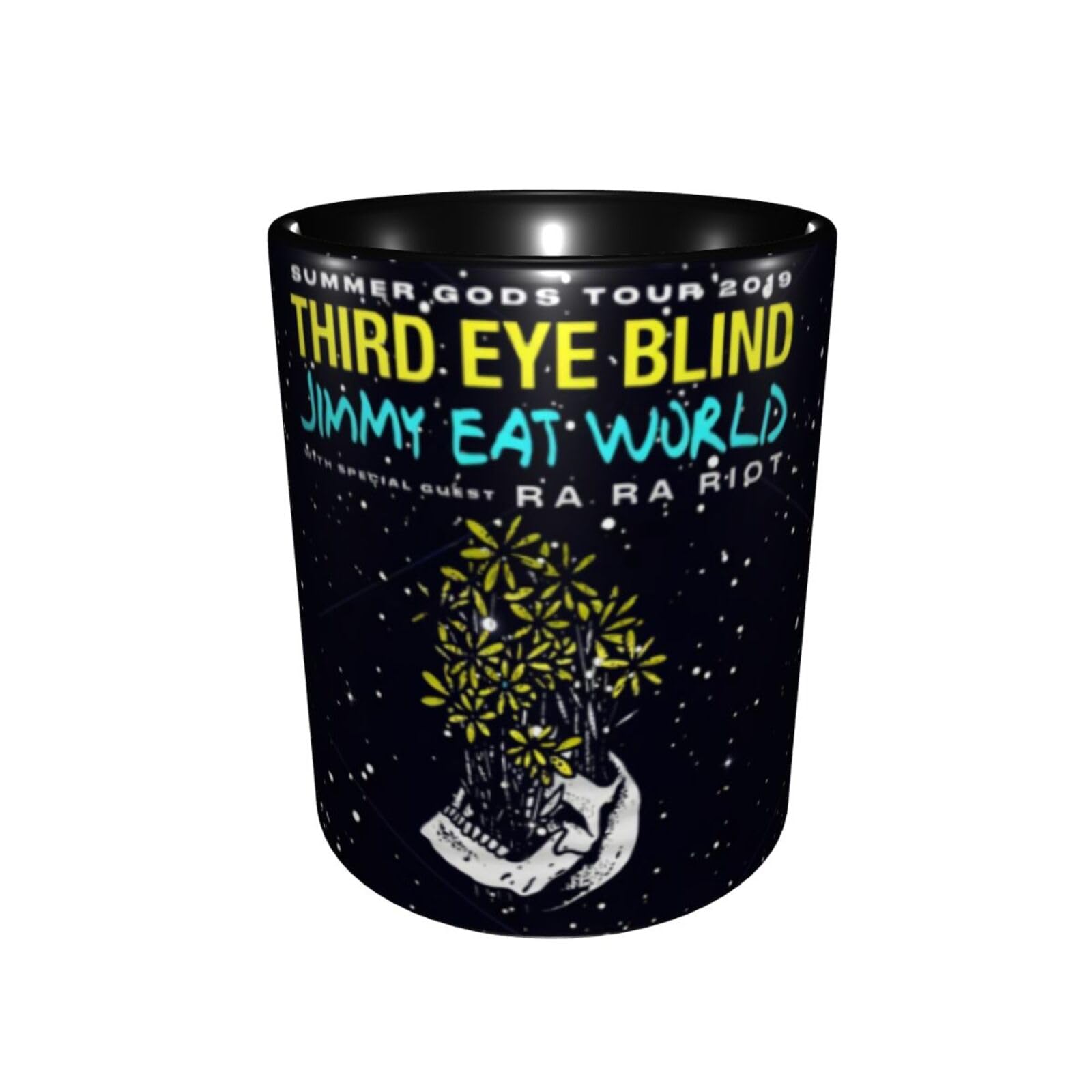 11 OZ Ceramic Coffee Mugs Third Eye Rock Blind Band Novelty Mug Tea Cup with Handle for Home Office Decor