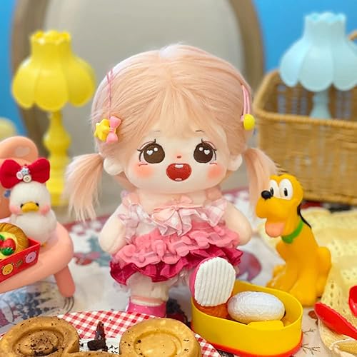 Miniatura 3 de niannyyhouse Muñeca de peluche de 7.9 in para niña, cuerpo de peluche humanoide desnudo, sin atributo, 8 pulgadas, cuerpo normal, ropa, regalos de