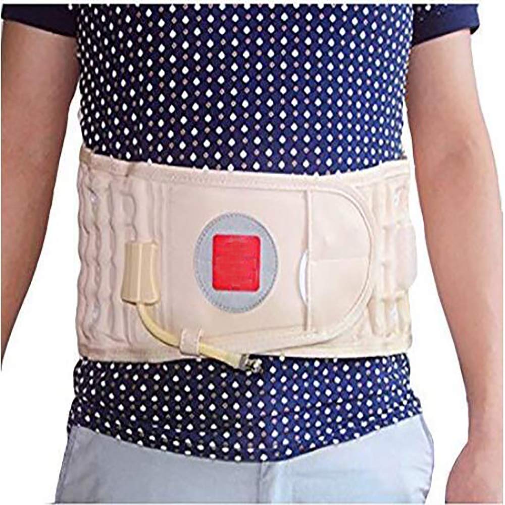 Lombare Fascia Cintura Schiena, Cintura di Supporto Gonfiabile in Vita, Bretelle Posteriori per Sciatica, scoliosi e ernia del Disco, con Pompa ad Aria