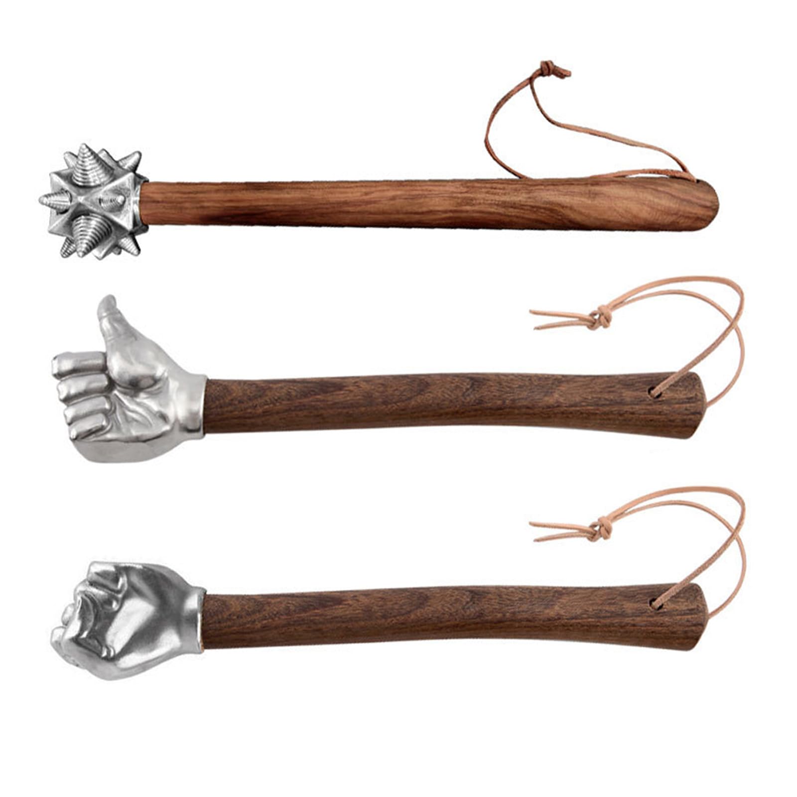 Acero inoxidable martillo en forma de puño mango de madera para el hogar acampar al aire libre decoración decoración regalo camping herramienta
