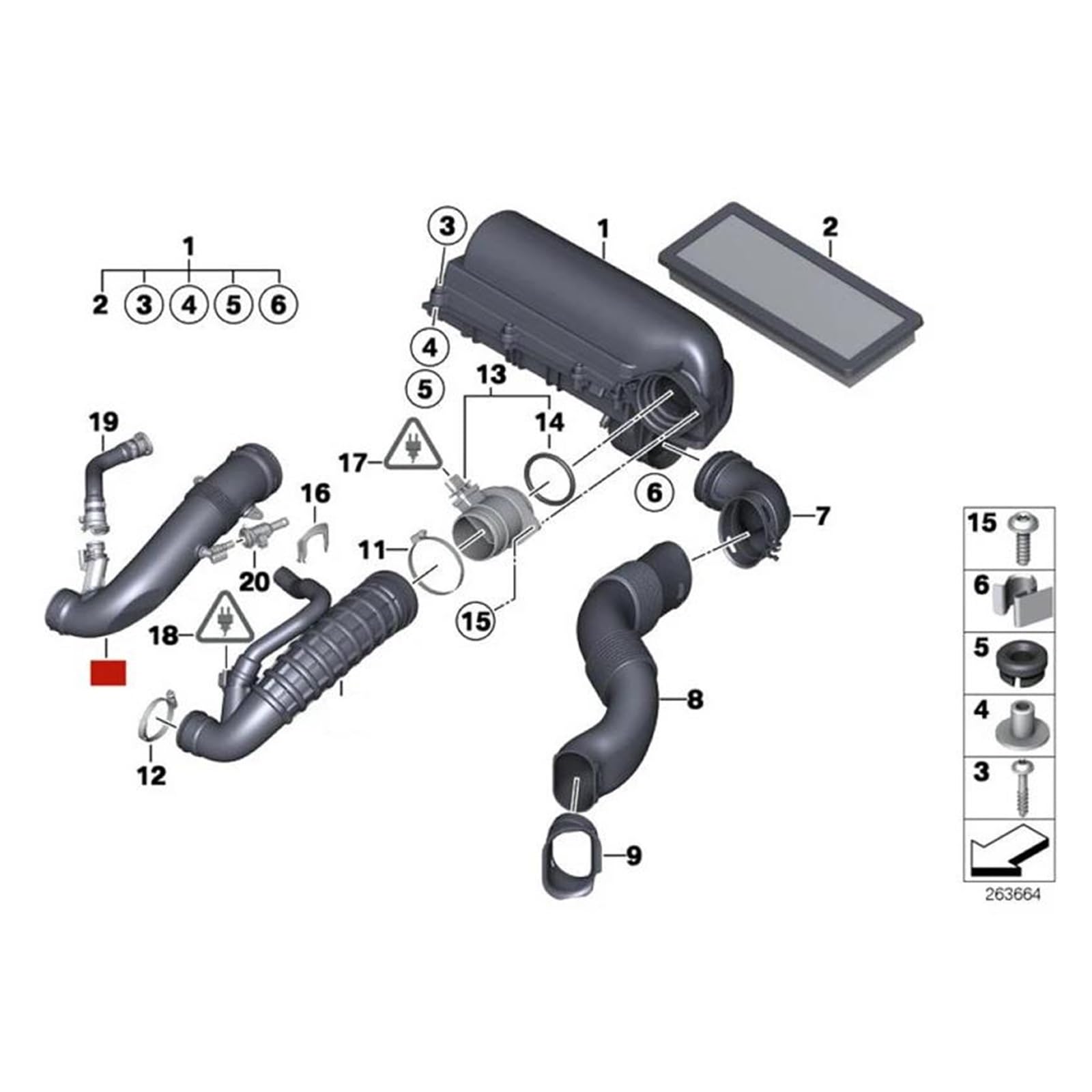 Amazon | 車の吸気口 13717627502 エンジン エア インテーク パイプ 