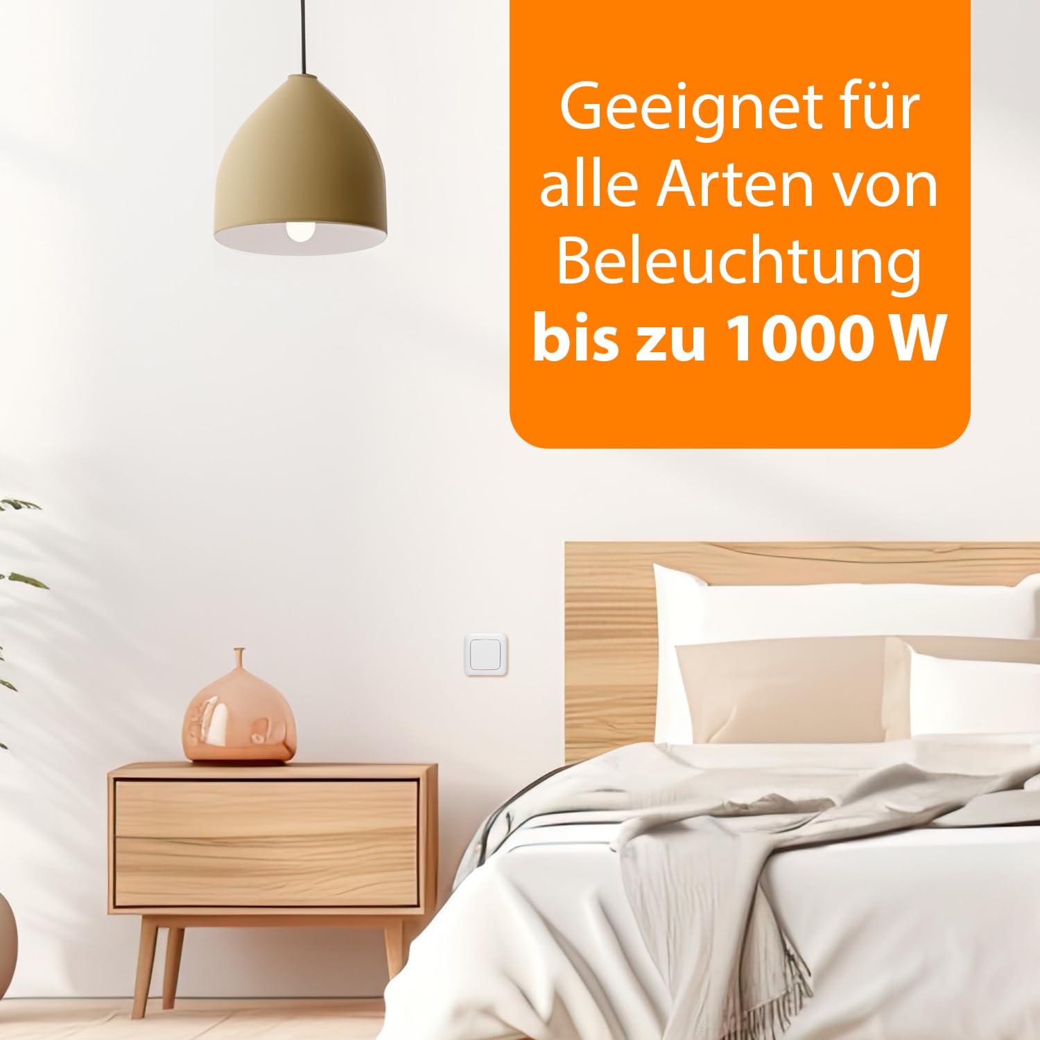 Smartwares Home Automation Set Plug & Connect Funkstecker - für das Schlafzimmer - 3 Einzelschalter und 1 Unterputzmodul SH4-99567