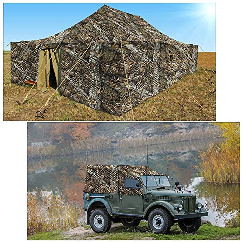 scosao Tarnnetz Camouflage Netz, Bundeswehr Netz Sichtschutz, Sonnenschutz Jagd Tarnung Net für Outdoor Garten Camping Waldlandschaft Dekoration,Woodland,1 – Bild 6
