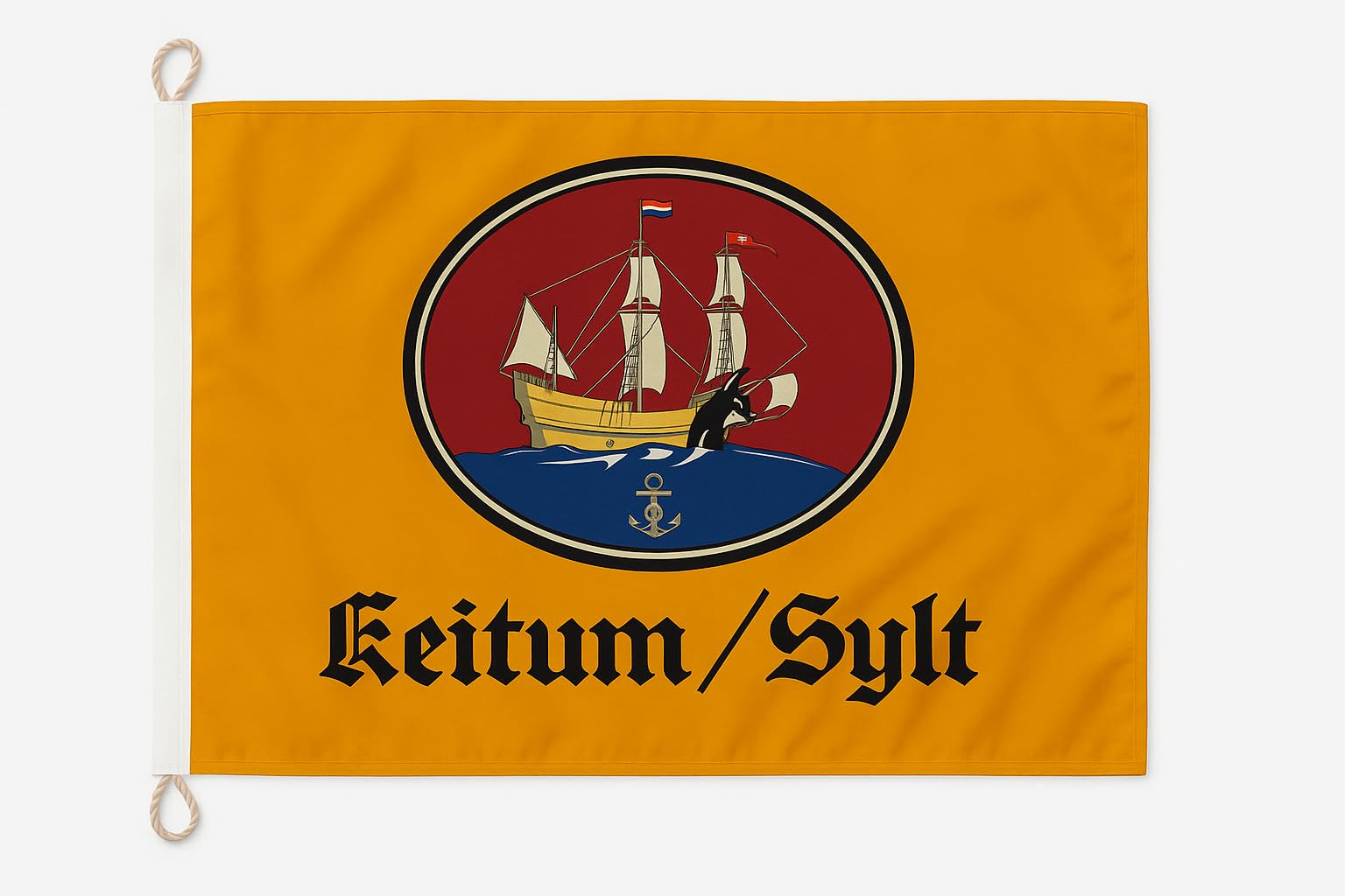 Drapeau de bateau Keitum Sylt 90x60 - Pavillon ultra maritime résistant au vent