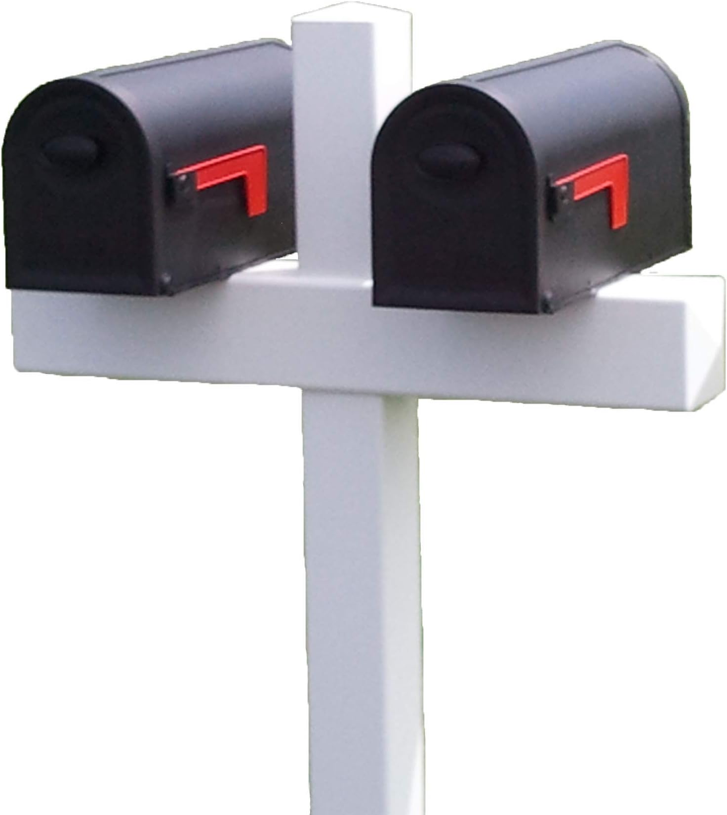 Double 54-in x 31-in White Vinyl Mailbox Post Sleeve (mailboxes not Included)