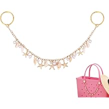 Beach Bag Charm Chain, Fashion Beach Pearl Starfish Conch Handbag Chain Funny Ocean Bag Charm for Crossbody & Handbag Decorative Accessory