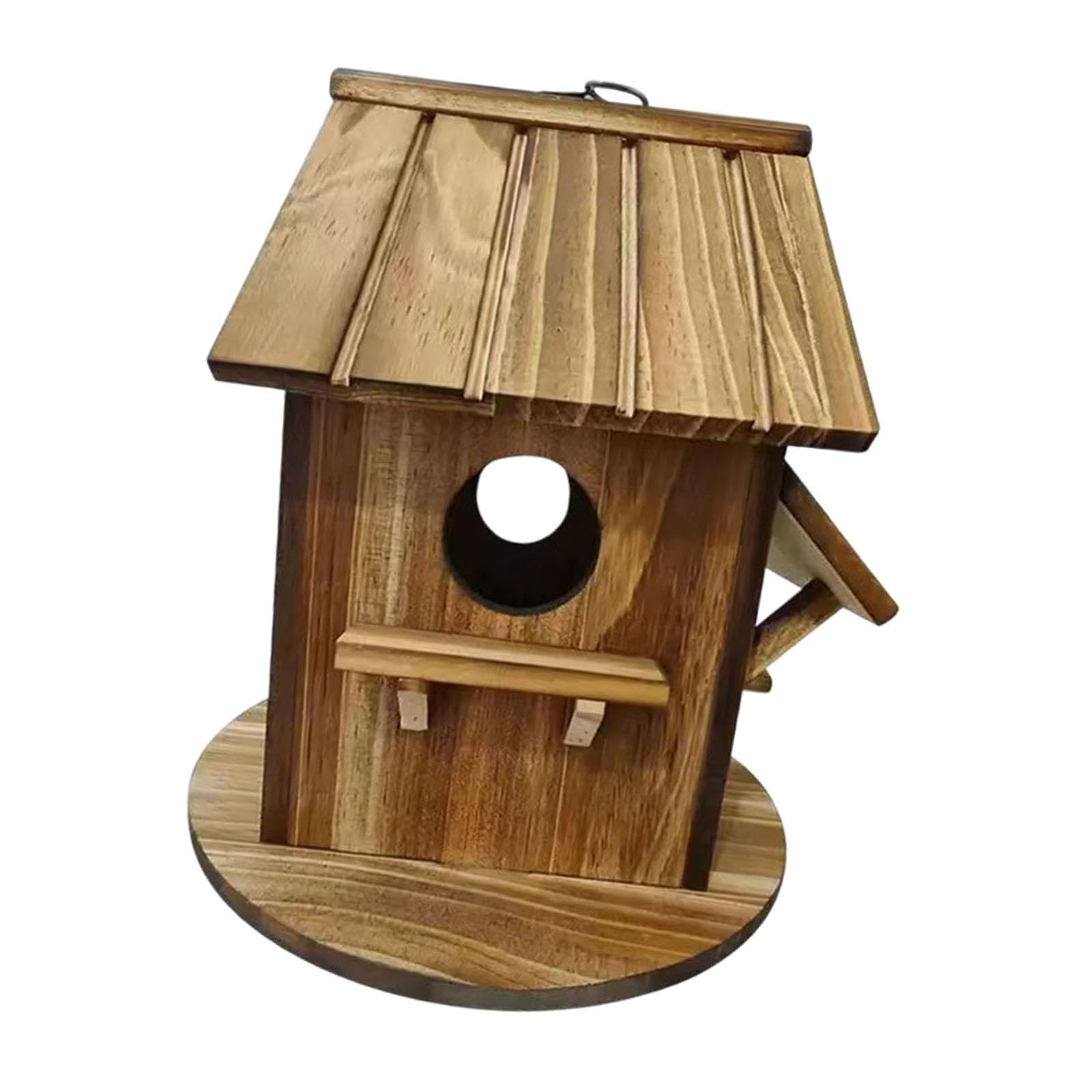Wood Bird House Decorative for Bird Viewing for Backyard Garden Parrots | Birdhouses | Bird & Wildlife Accessories | Yard, Garden & Outdoor Living