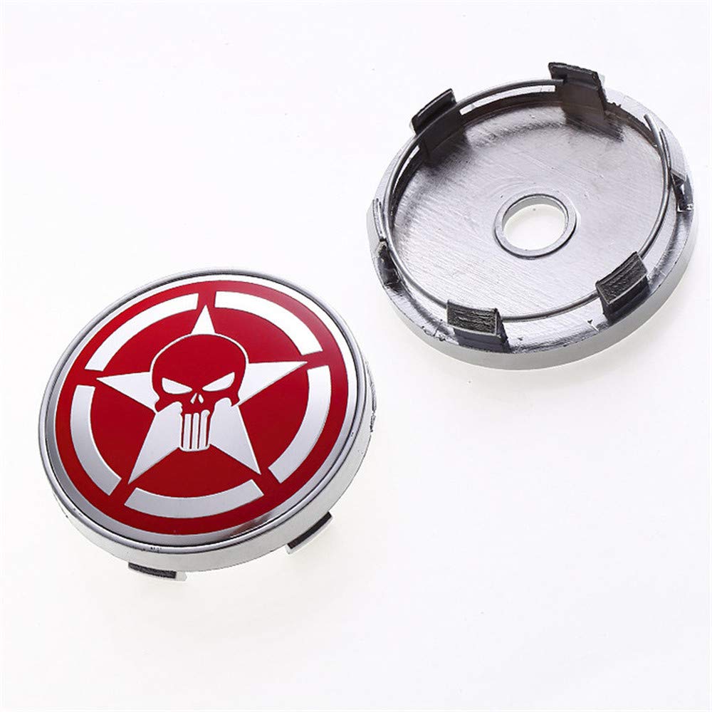 4PCS 60mm Red modified car hub cap wheel center cover