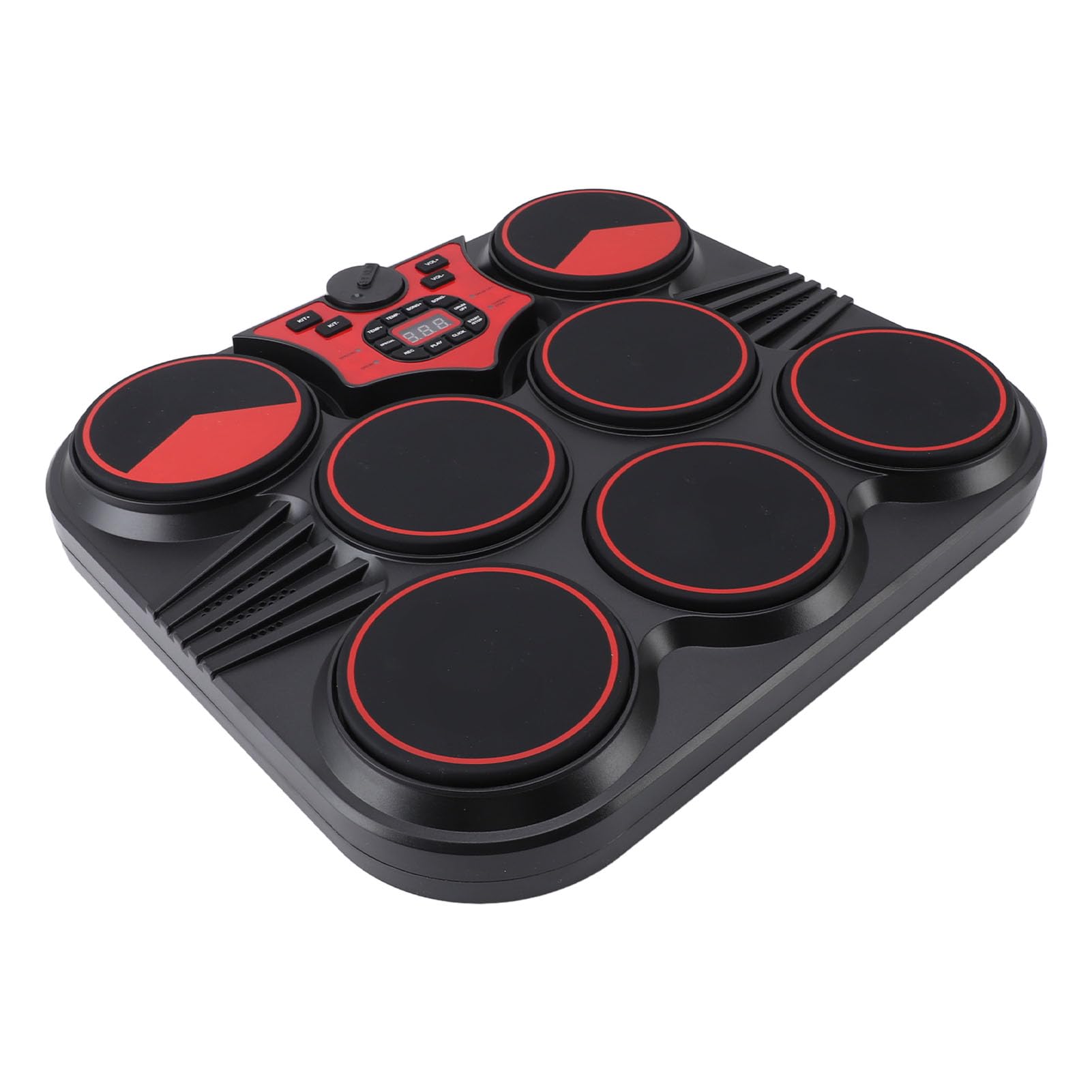 Top Electric Drum Set 7 Pads, Pad de batería electrónica, Kit Digital de 7 Pads con batería USB Re, Cable de Sonido y Pedal, Set portátil para Principiantes y