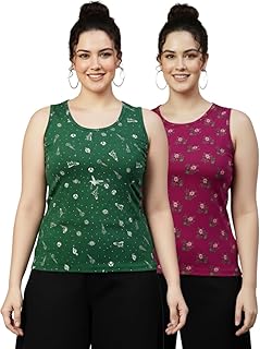 Volex Women Printed Tank Top for Girls &amp; Women | Sleeveless Casual Summer Top |Printed Tank Tee | Loose Fit Tank Top for R...