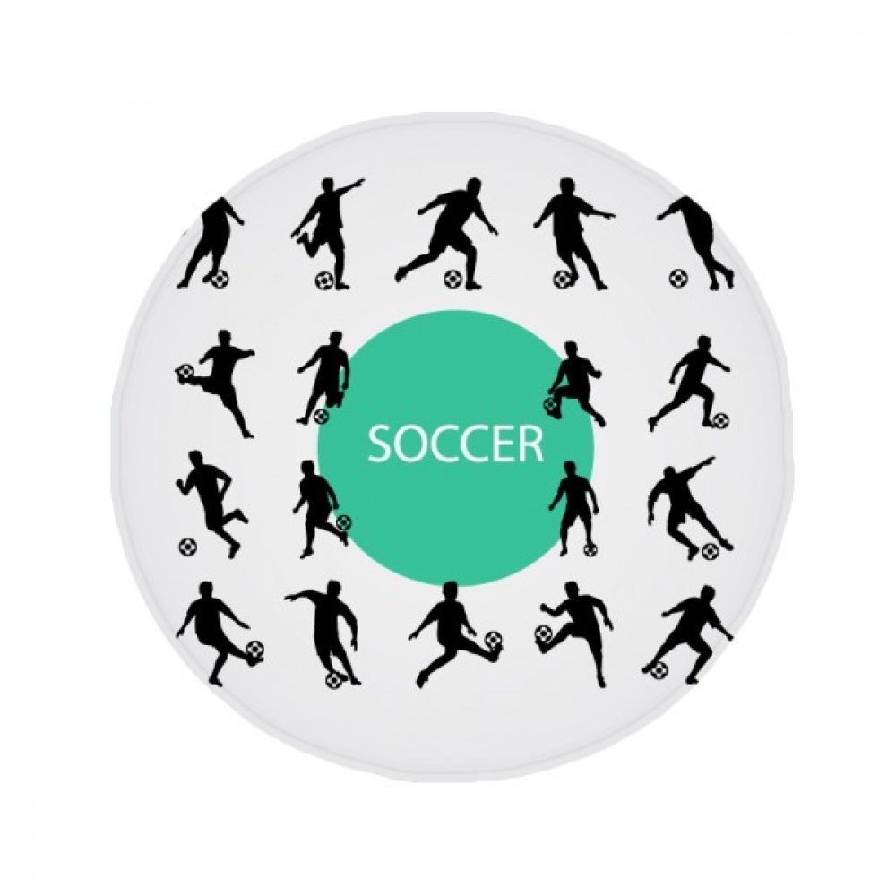 Tapis rond football anti-slip 80x80cm salon salle de bain cuisine