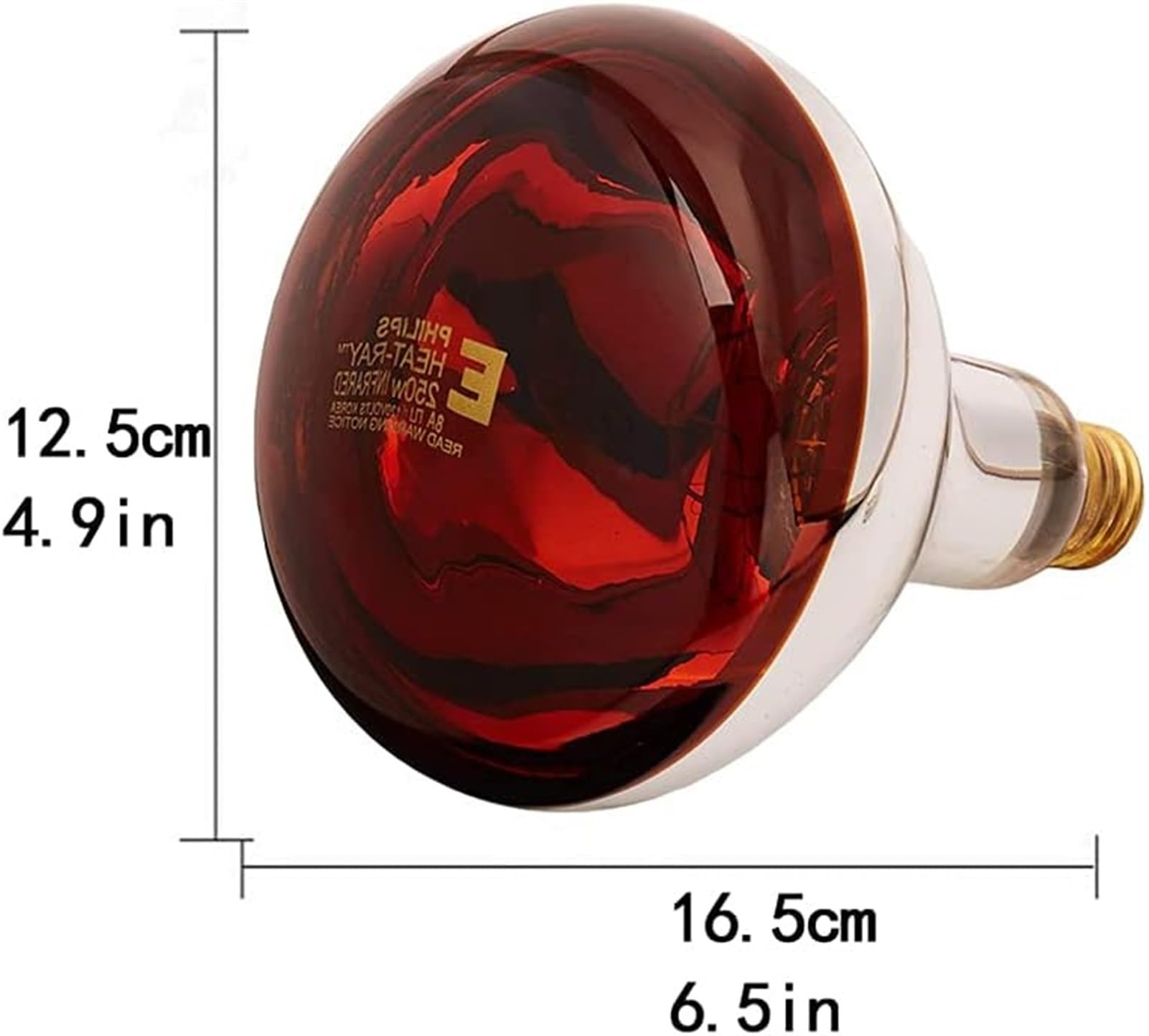 Lampada riscaldante for rettili, Lampada riscaldante a infrarossi for cuccioli di pulcini, Emettitore di calore in vetro al quarzo Lampade riscaldate Attacco E27 for lucertole Tartaruga Serpente Pollo