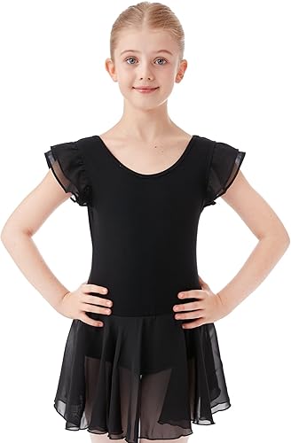 HiDance Leotardos de ballet para niñas, vestido de baile de bailarina, leotardos de ballet con falda