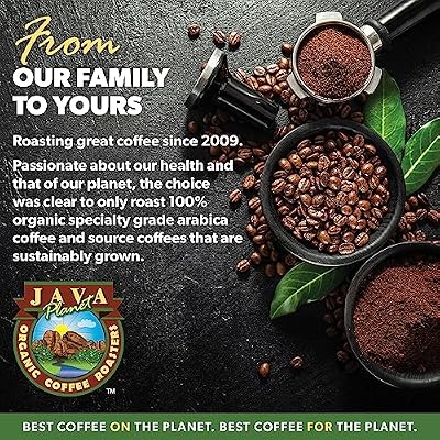Low Acid Organic Coffee Whole Bean, Mold-Free & Stomach Friendly by Java Planet, Good Morning Blend Coffee, Medium Roast, Smooth Full Flavored, 1LB Bag