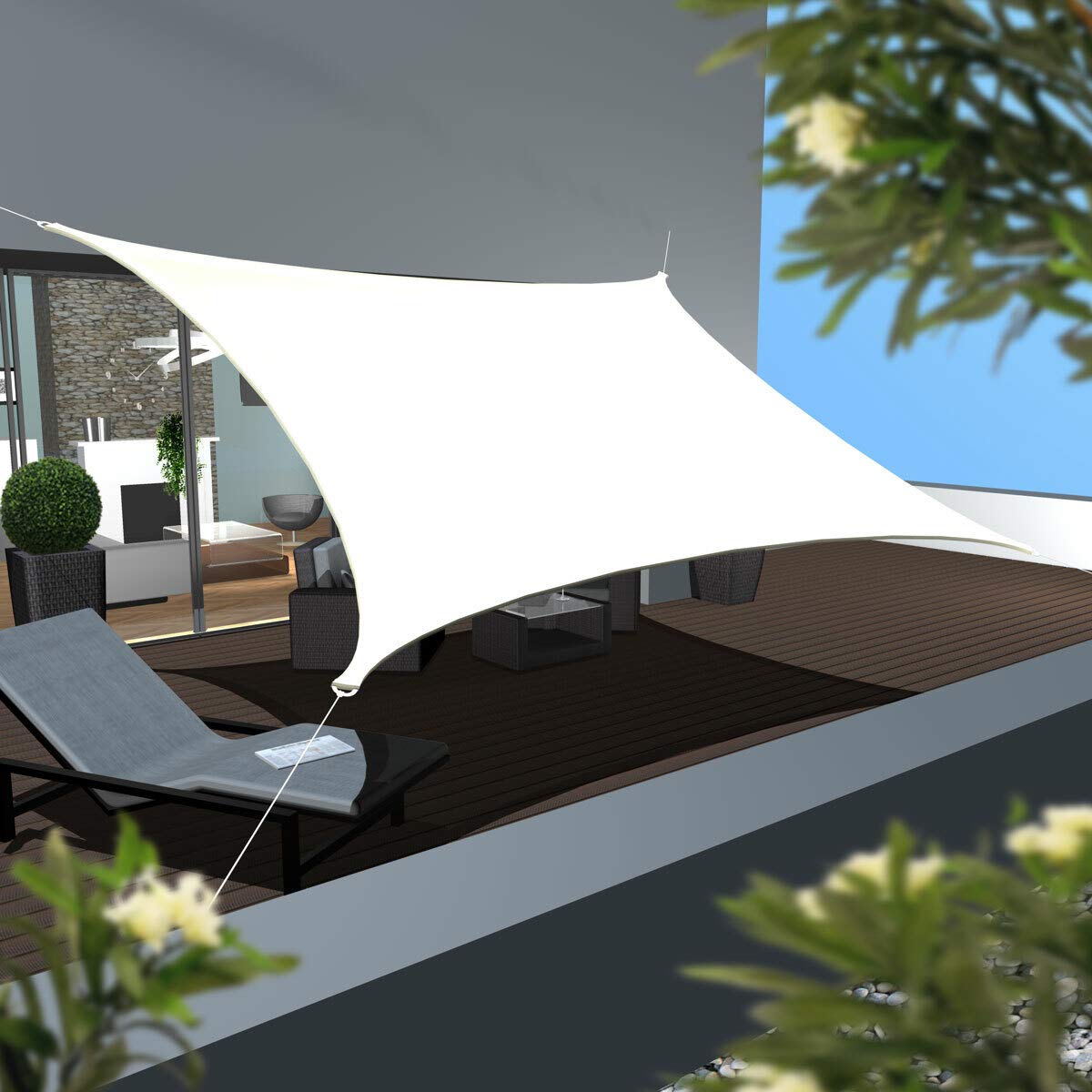 sonnensegel wasserdicht windfest AMANKA 98% UV Schutz: 3x5m Rechteckig - Sonnenschutz Balkon - Terrassendach Style:Pouch MonkeyLink MonkeyFender FRONT 26