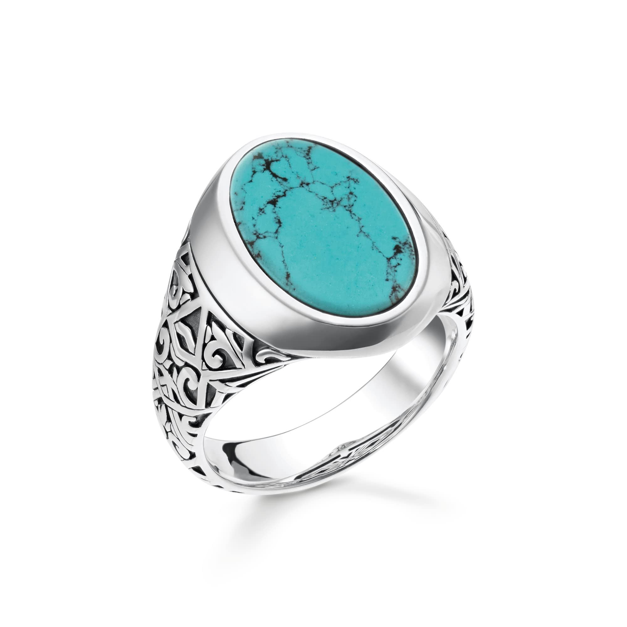 THOMAS SABO Ring türkis 925 Sterlingsilber, Geschwärzt