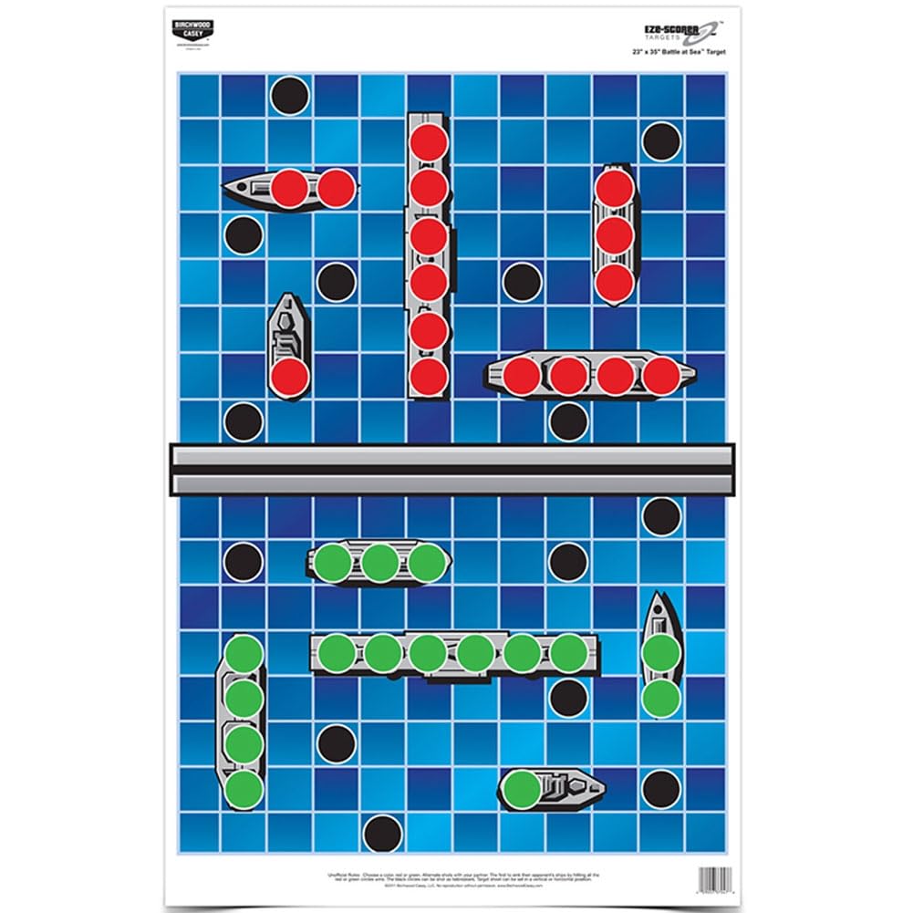 BIRCHWOOD CASEY 23" x 35" Eze-Scorer Highly Visible Game Shoot-Up Brilliant White Paper Target