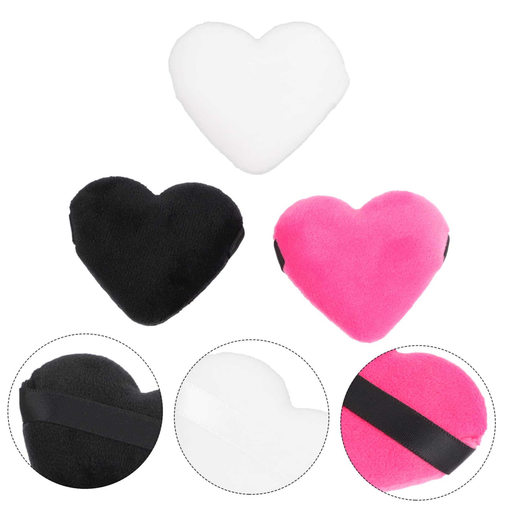 minkissy 36 Pz Soffio Di Cuore Tampone Di Cipria Piumino Da Cipria Cosmetico Sfoglia Compatta Piumino Di Cotone Sbuffi Di Trucco Esfoliante Pulizia Spugna Batuffolo Di Cotone Donna