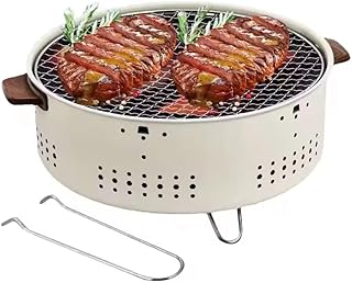 Stationary Charcoal Grill Used in Gardens or Rests