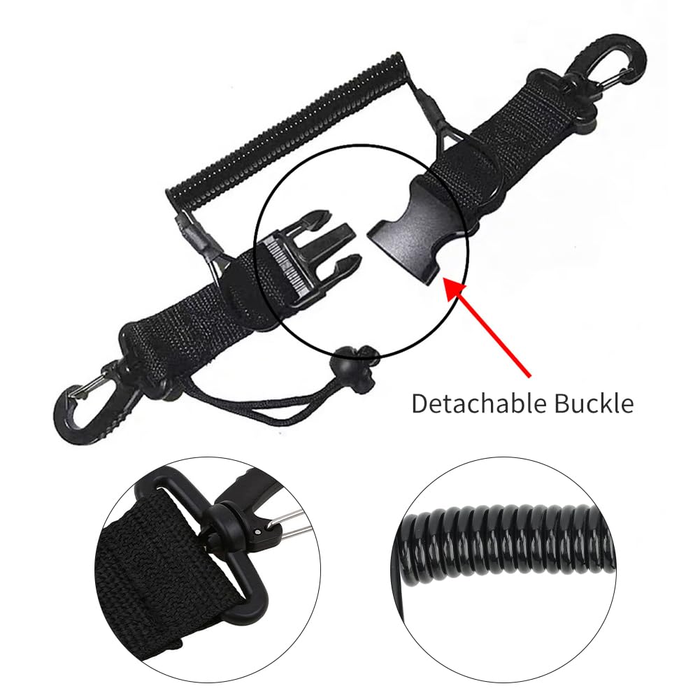 2 Sangles De Sécurité Pour Appareil Photo De Plongée - Longe Spirale Anti-perte - Clips Résistants - Pour Plongée Et Sports Nautiques