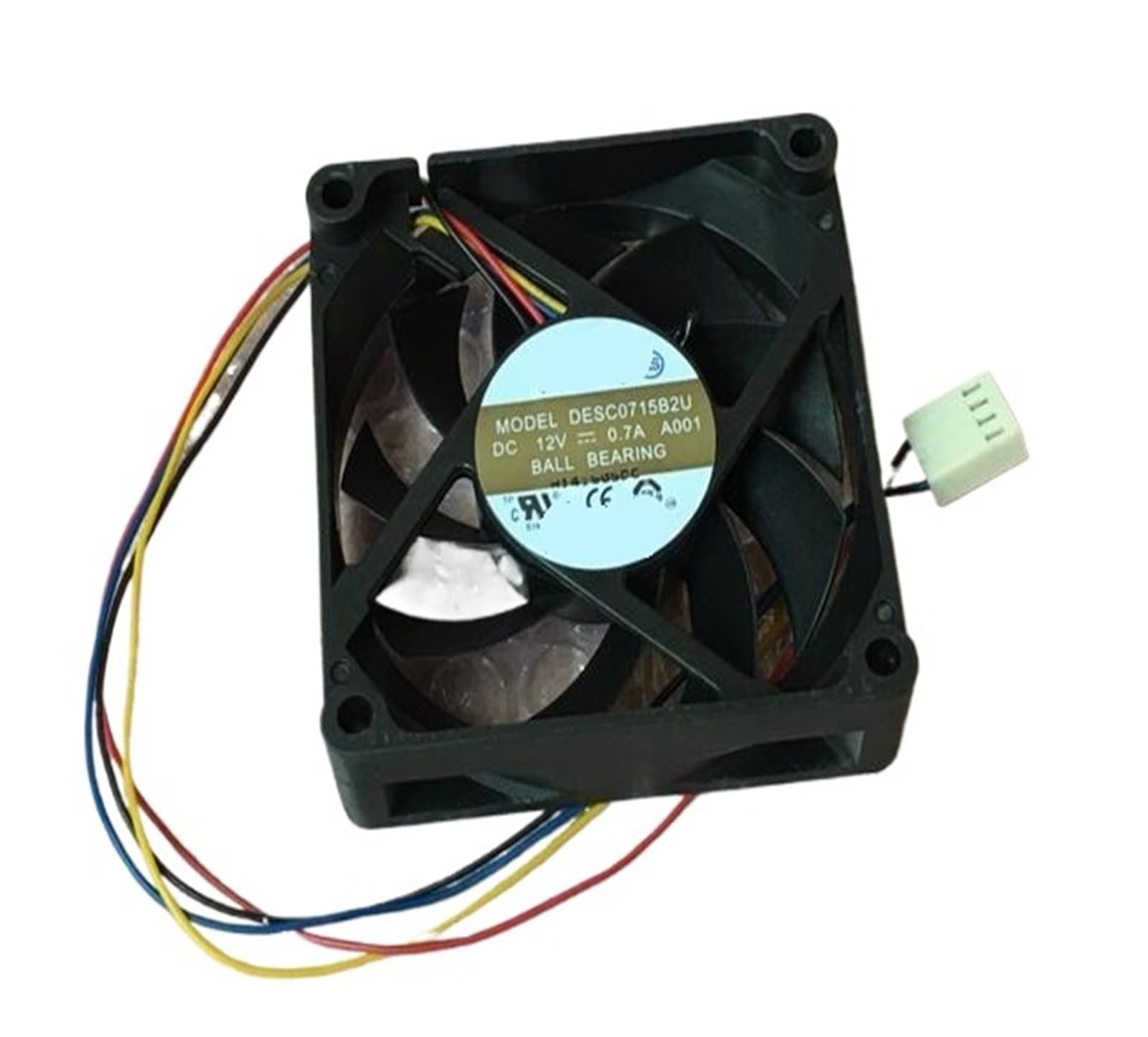 JJKKOZVQF DESC0715B2U 12V 0.7A 7CM 7015 7020 4 wire double ball fan