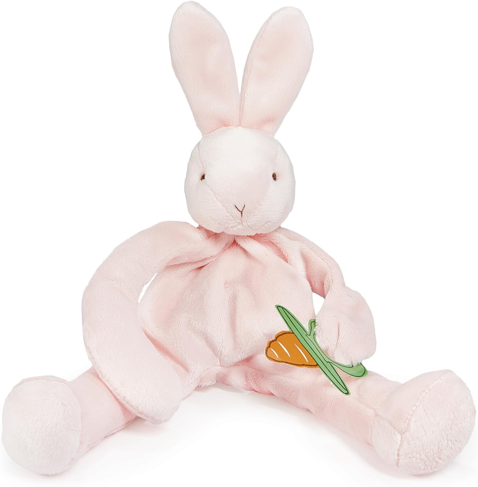 BUNNIES BY THE BAY"Blossom" Bunny Silly Buddy - Animal Pacifier Holder Plush Toy with Velcro Loop Attachment - 10" (25cm) Size