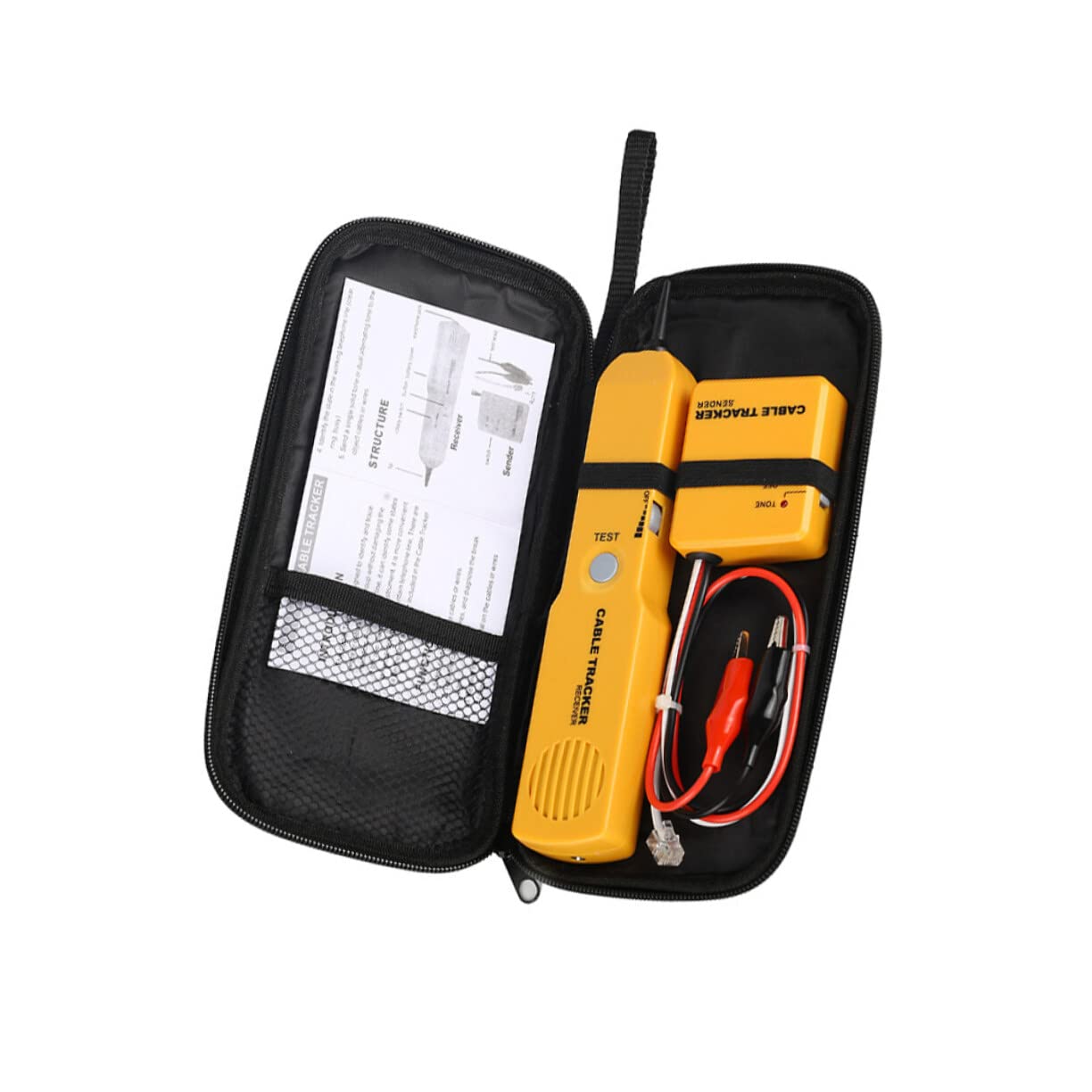 Circuit Corded Telephone Breaker Tracer Cable Toner Wire Tracer Electrical Wire Tracer Tone Generator and Probe Kit Yellow Telephone Toner Wire Tracer