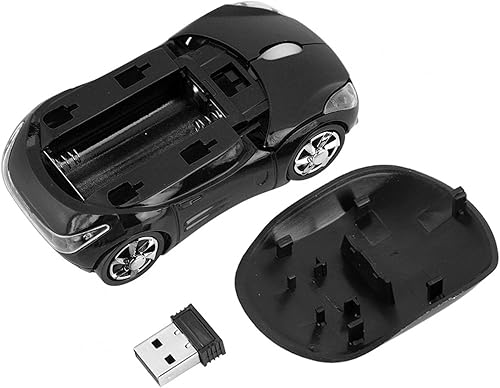 Miniatura 9 de ASHATA Ratón inalámbrico, ratón deportivo de 2.4 G, con forma de coche, ratón óptico Bluetooth con receptor USB, lindo ratón portátil de 1600 DPI
