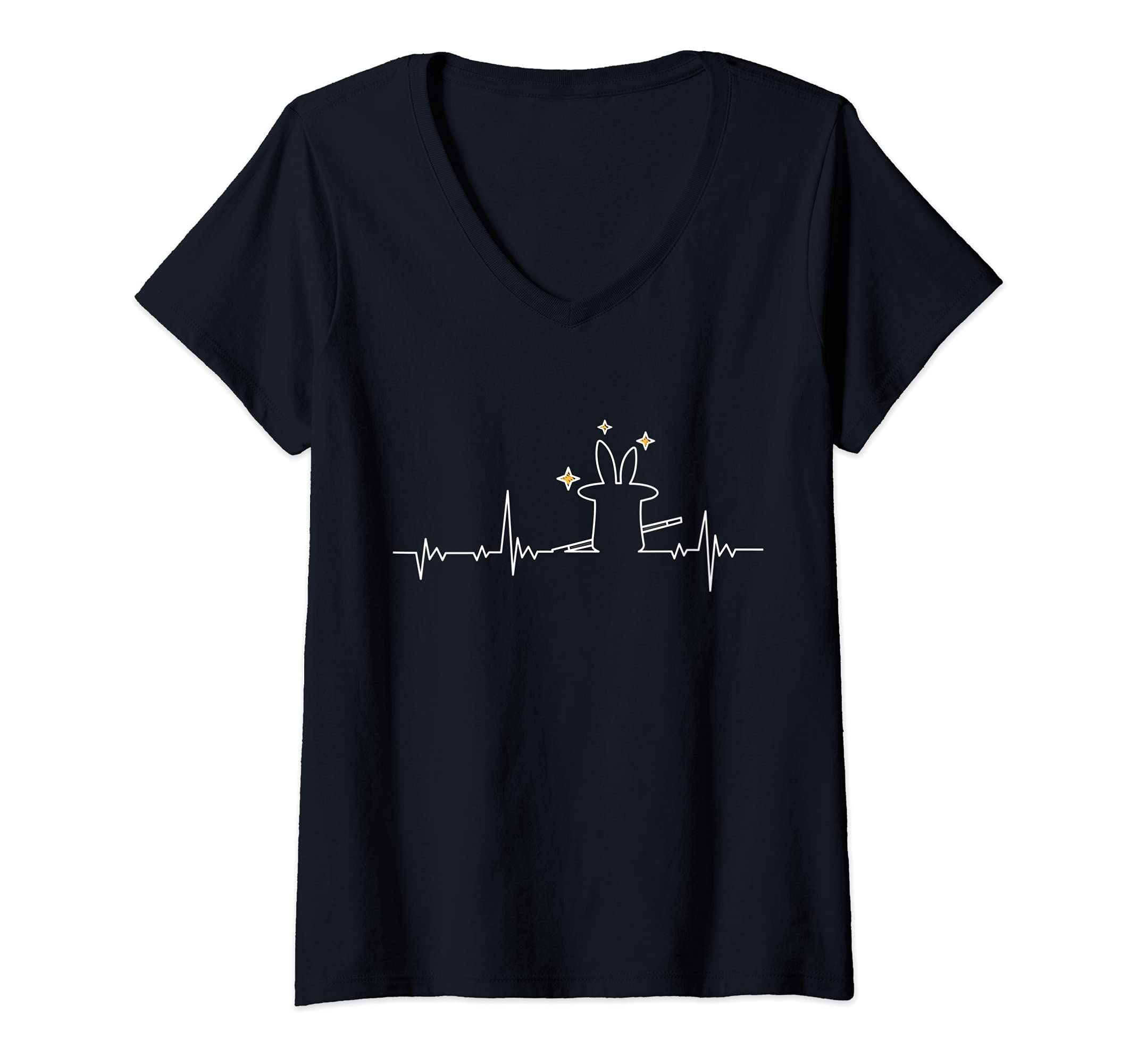 Womens Hutzauber magician Heartbeat, Black