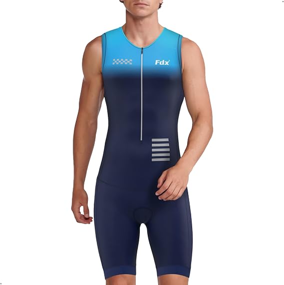 FDX Radanzug Herren – 3D Gepolsterter Triathlon Einteiler Für Fahrradtraining