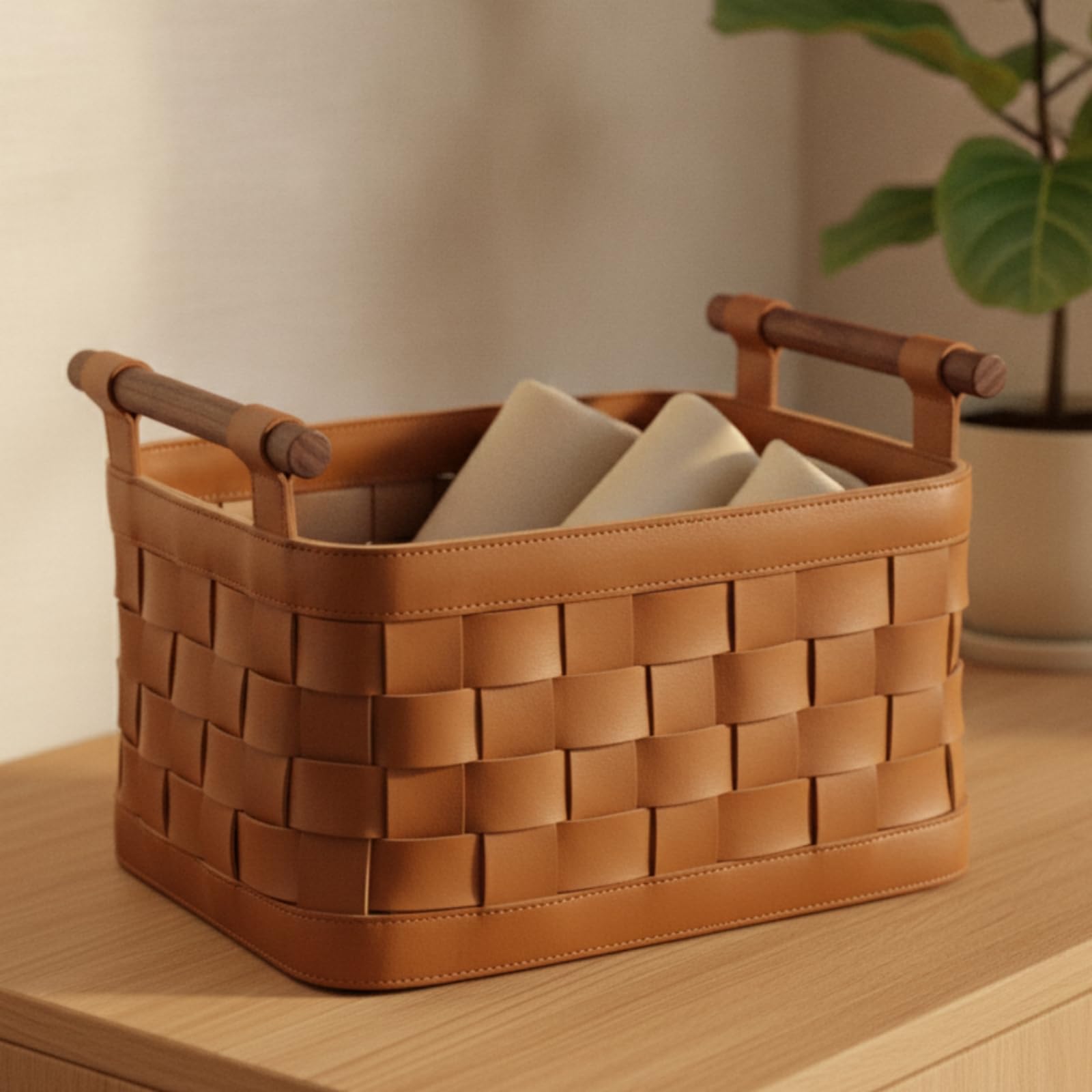 Cesta con Resisn, Marrón, 33 26 19