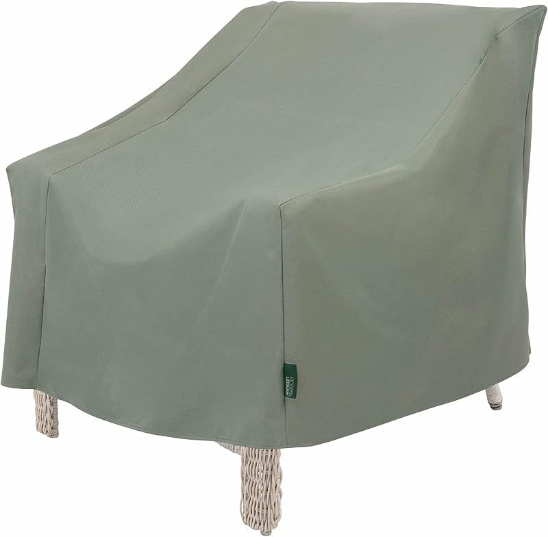 Funda para silla de patio Basics – Tela resistente a la intemperie – Protección de muebles perfecta para patio, terraza y porche – 33 pulgadas de largo x 34 pulgadas de ancho x 31 pulgadas de alto – Salvia