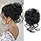 KETHBE Messy Bun Hair Piece Tousled Updo Hair Buns Extension Elastic Hair Band Hair Pieces Curly Hair Bun Scrunchie For Women (Black)