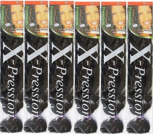Pack of 6, 4: X-Pression Ultra Braid Pack of 6#4