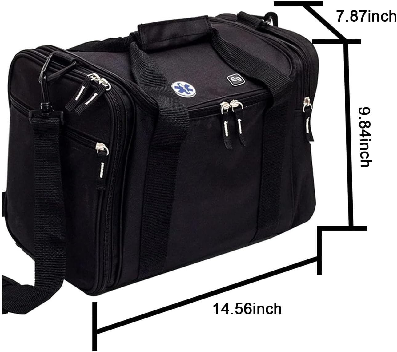 First Aid Kit Compact Professional Waterproof - Trauma Emergency Bag for Home Outdoor Vehicle Camping Hiking Travel - Medical Supplies Safety Kit(Black)