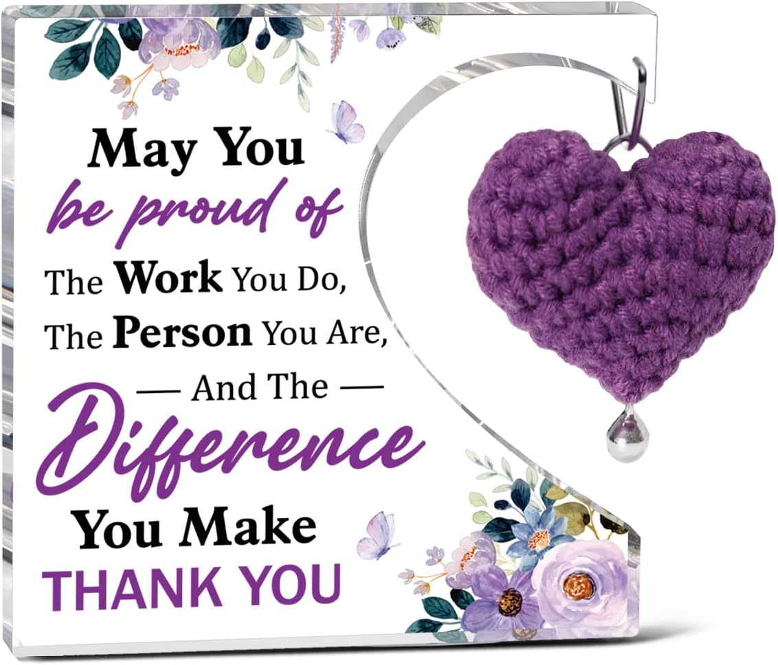 Thank You Gifts For Women Coworkers,May You Be Proud Of The Work You Do Appreciatioan Acrylic Plaque Gifts For Employees Boss Colleague