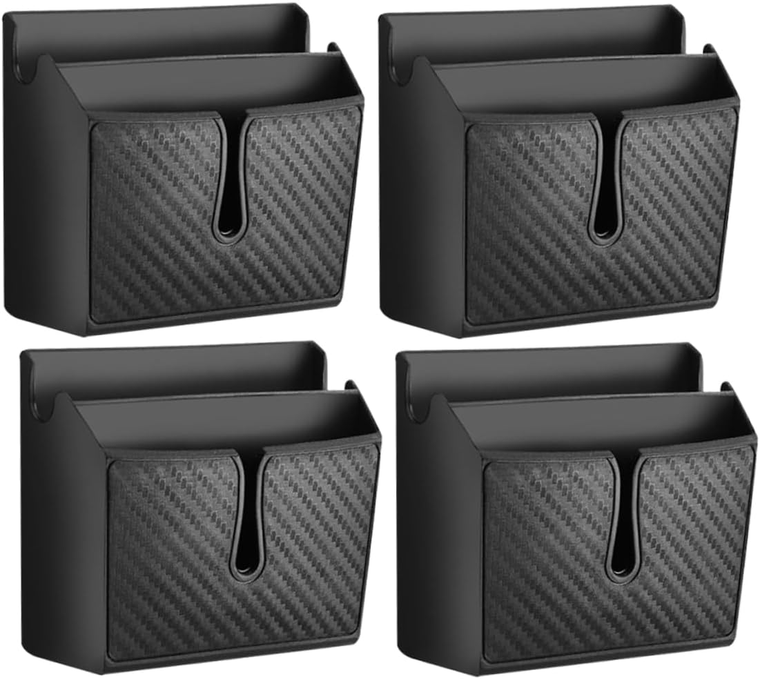 Happyyami 4pcs Car Storage Organizer Adhesive Holder for Phone and Keys