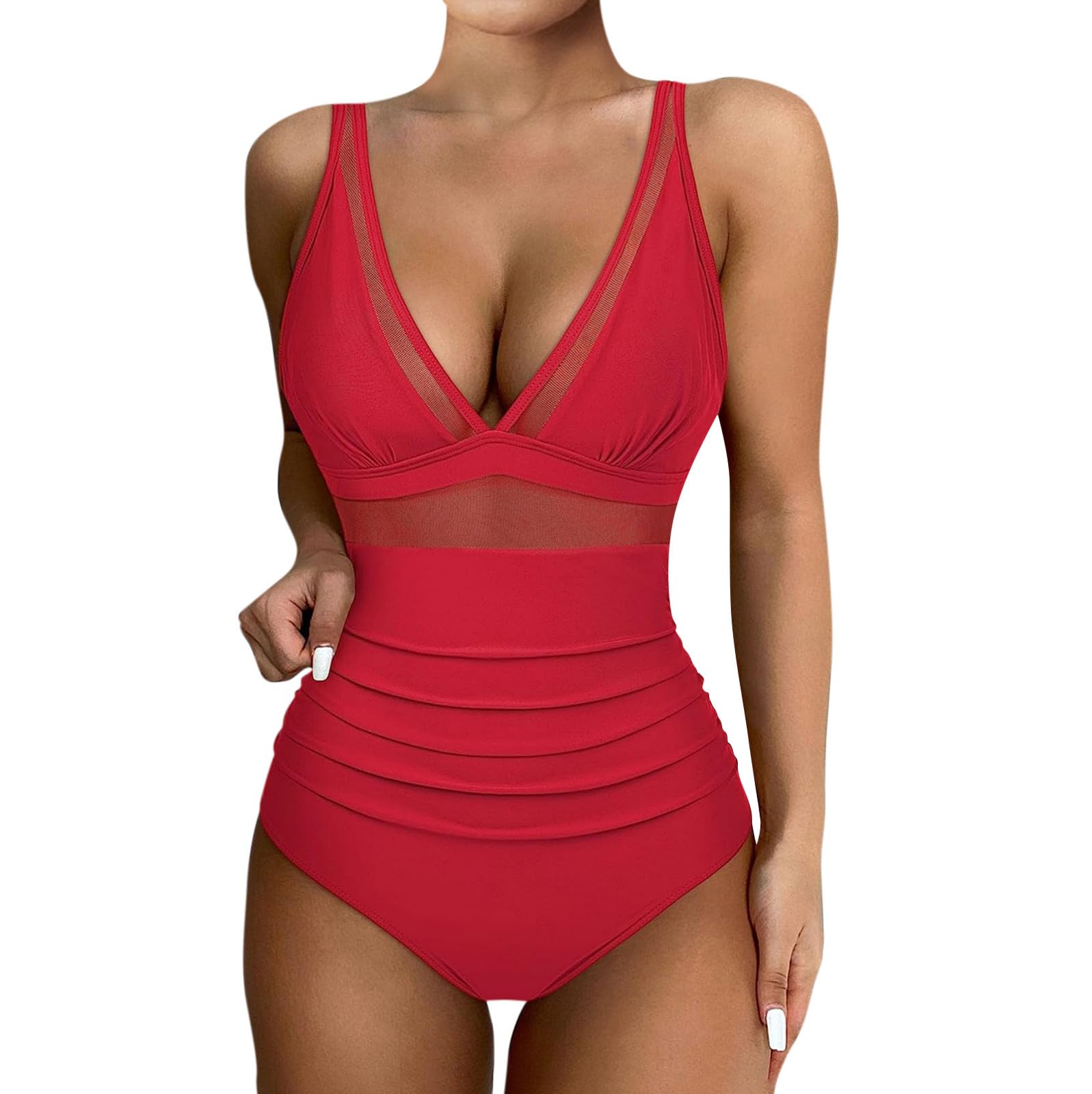 uxxnjfg Bañador Natacion Mujer 2024 Sexy Reductor Barriga Swimsuit Color Sólido Bañadores Deportivo Brasileño Bañador Moldeador Surf Playa Swimwear