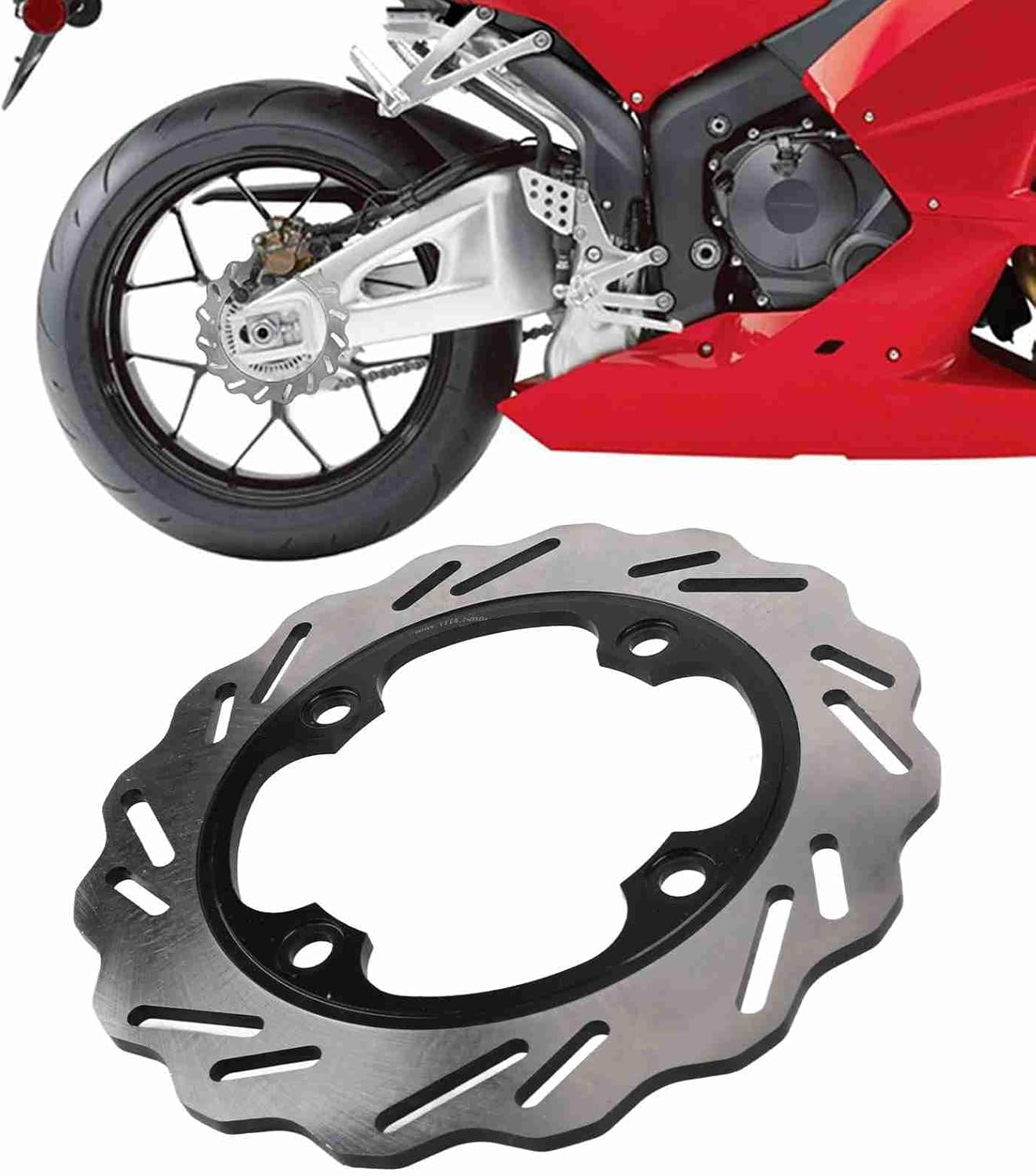 Rear Brake Disc, Steel Rear CBR600 Brake Disc Rotor Replacement for CBR600 19912006 for 250 rear disc brake disque 900 cbr rear brake disc cbr 600 f rear brake