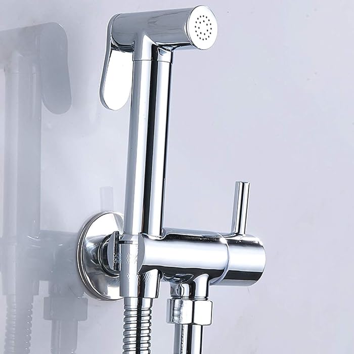 Buy Thermostatic Mixer Chrome Toilet Spray Handheld Bidet Douche Kit