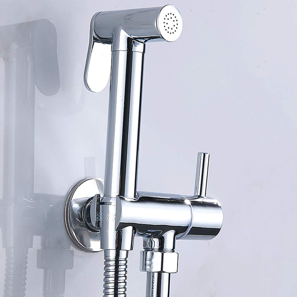 Buy Thermostatic Mixer Chrome Toilet Spray Handheld Bidet Douche Kit