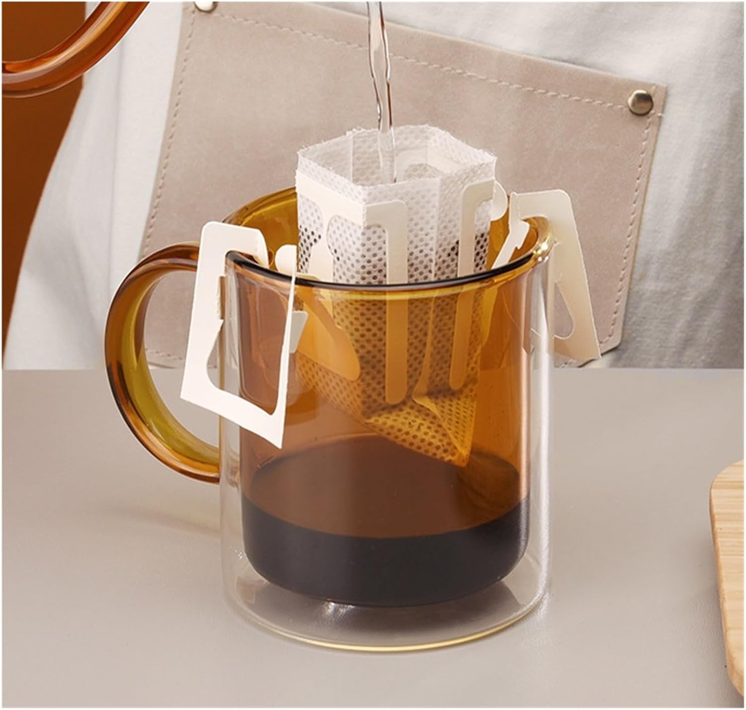 50/100pcs Coffee Filter Bags Disposable Drip Portable Coffee Paper Pack Ear Style Espresso Coffee Accessories Tea Tools(100pcs)