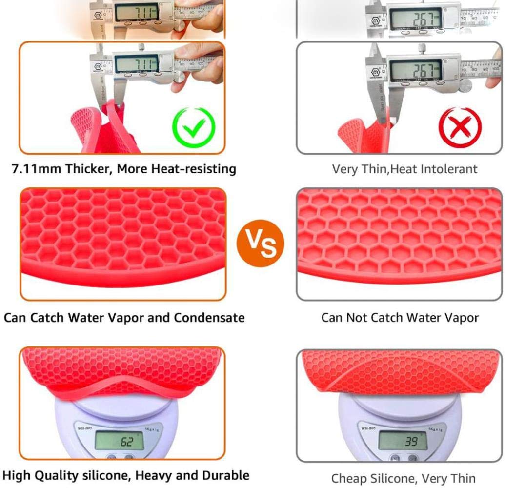 YQBFTC 3 Paia Presine Silicone da Cucina,anici per Pentole in Silicone,Silicone Hot Handle