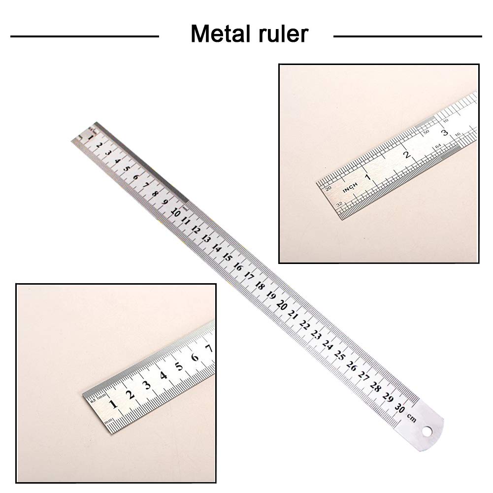 INTVN Architectural Scale Ruler Set (Imperial) 12" Stainless Steel Rule