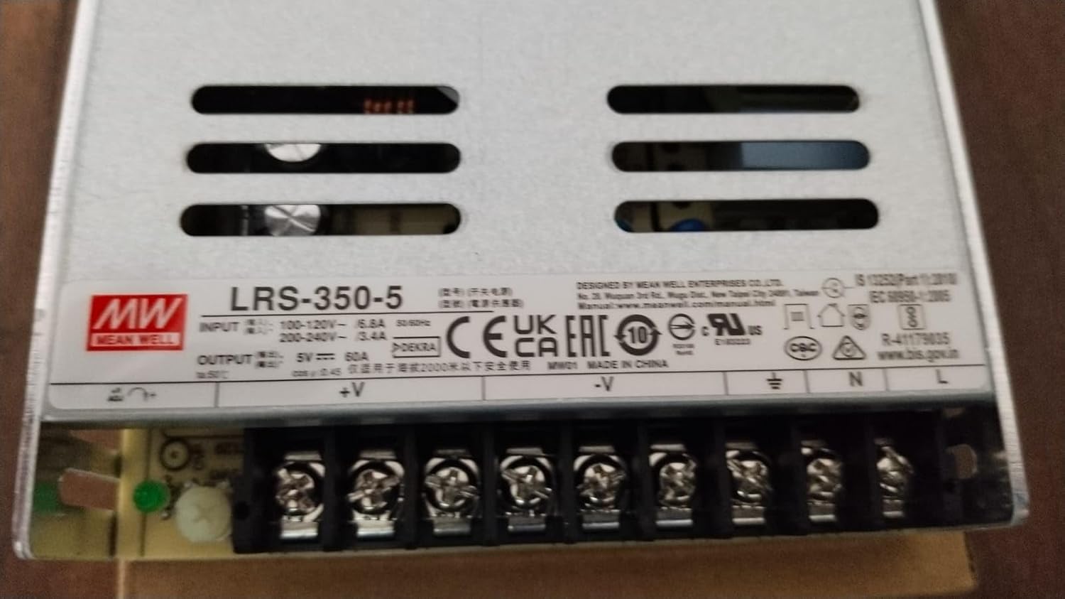 MEAN WELL Original LRS-350-5 5V 60A meanwell LRS-350 5V 300W Single Output Switching Power Supply