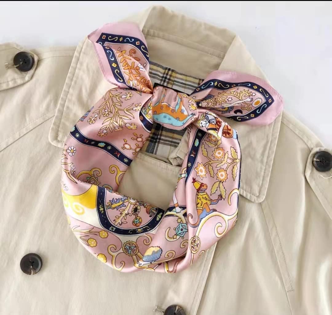 ANDANTINO 100% Mulberry Silk Square Scarf for Hair-25.6" X25.6'' Women Men Natural Silk Neckerchief Digital Printed Headscarf - Image 5